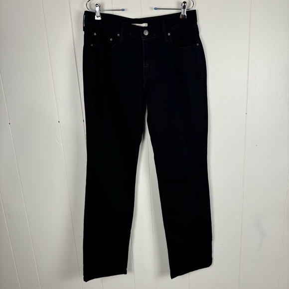 Levi’s Women’s 505 Straight Black Jeans Size 10 W30 L32 Classic Fit - Picture 8 of 11